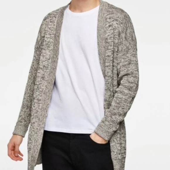Zara Men’s open front cardigan sweater sizes M & L - Picture 6 of 8